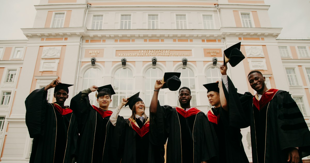 Graduates celebrating their university graduation